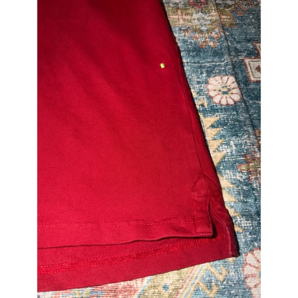 Hugo Boss Mens Slim Fit Polo Shirt Red Big Logo Graphic Cotton Large - Picture 2 of 7